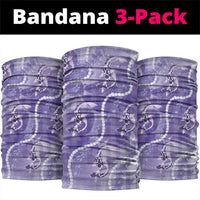 Japanese Koi Fish Neck Gaiter Purple Wagara Palaka Honohono Pikake Lei LT9 package One Size: 25*50cm Purple - Polynesian Pride