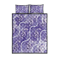 Japanese Koi Fish Quilt Bed Set Purple Wagara Palaka Honohono Pikake Lei LT9 - Polynesian Pride