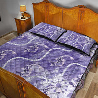 Japanese Koi Fish Quilt Bed Set Purple Wagara Palaka Honohono Pikake Lei LT9 - Polynesian Pride