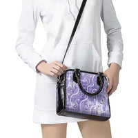 Japanese Koi Fish Shoulder Handbag Purple Wagara Palaka Honohono Pikake Lei LT9 - Polynesian Pride