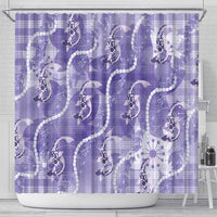 Japanese Koi Fish Shower Curtain Purple Wagara Palaka Honohono Pikake Lei