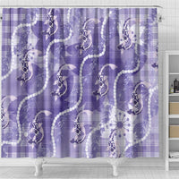 Japanese Koi Fish Shower Curtain Purple Wagara Palaka Honohono Pikake Lei