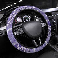 Japanese Koi Fish Steering Wheel Cover Purple Wagara Palaka Honohono Pikake Lei LT9 Universal Fit Purple - Polynesian Pride