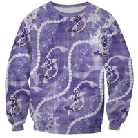 Japanese Koi Fish Sweatshirt Purple Wagara Palaka Honohono Pikake Lei