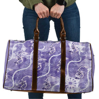 Japanese Koi Fish Travel Bag Purple Wagara Palaka Honohono Pikake Lei