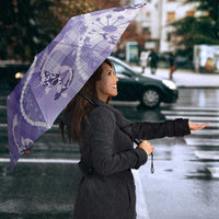 Japanese Koi Fish Umbrella Purple Wagara Palaka Honohono Pikake Lei LT9 - Polynesian Pride