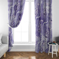 Japanese Koi Fish Window Curtain Purple Wagara Palaka Honohono Pikake Lei LT9 - Polynesian Pride