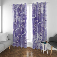 Japanese Koi Fish Window Curtain Purple Wagara Palaka Honohono Pikake Lei LT9 With Grommets Purple - Polynesian Pride