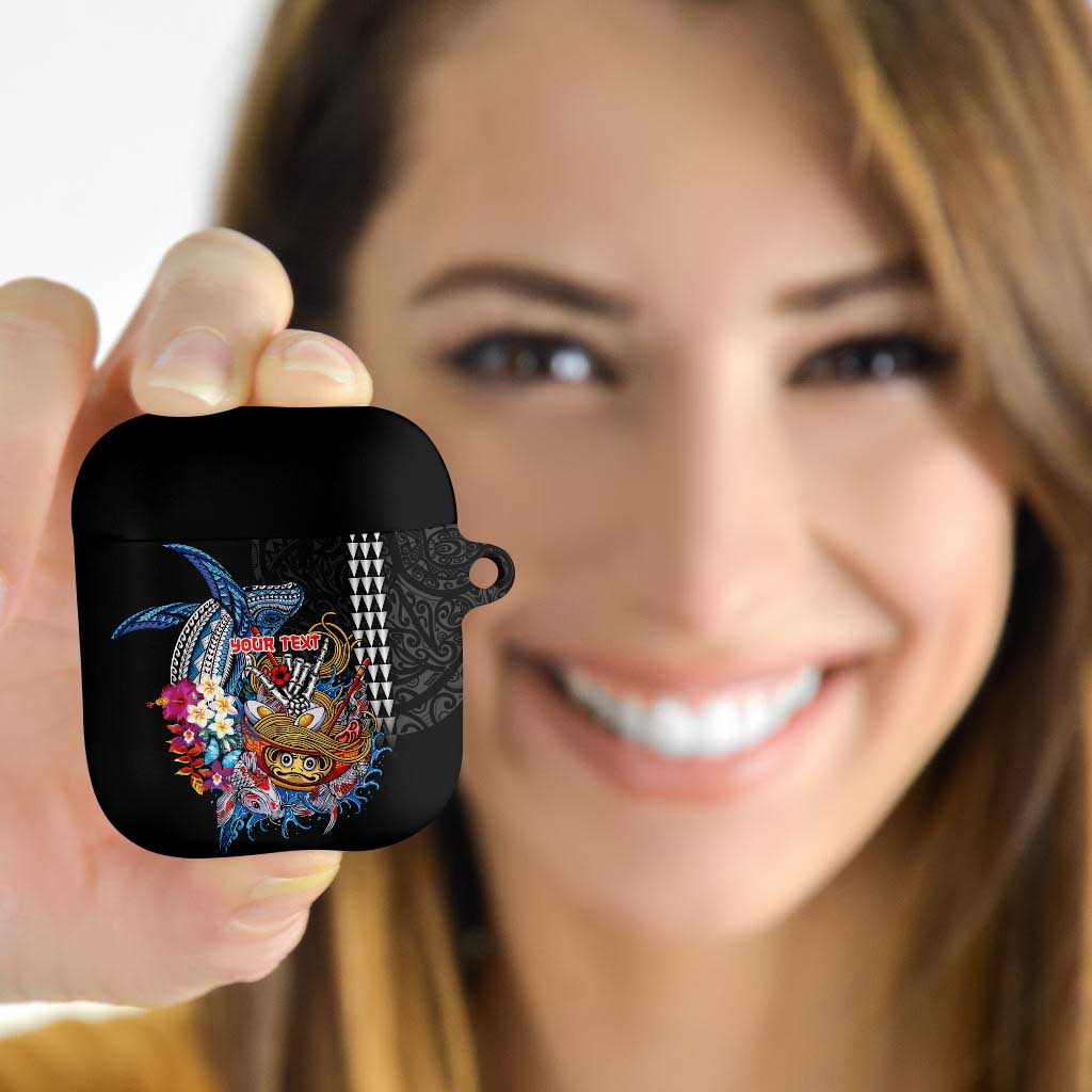 Personalized Japanese Koi Fish Ramen AirPods Case Aloha Shark Kakau Pattern LT9 - Polynesian Pride