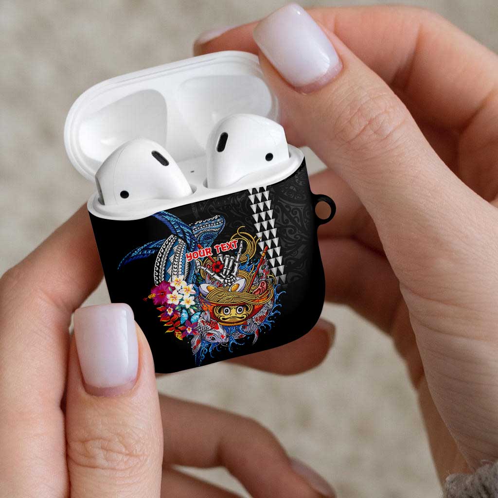 Personalized Japanese Koi Fish Ramen AirPods Case Aloha Shark Kakau Pattern LT9 - Polynesian Pride
