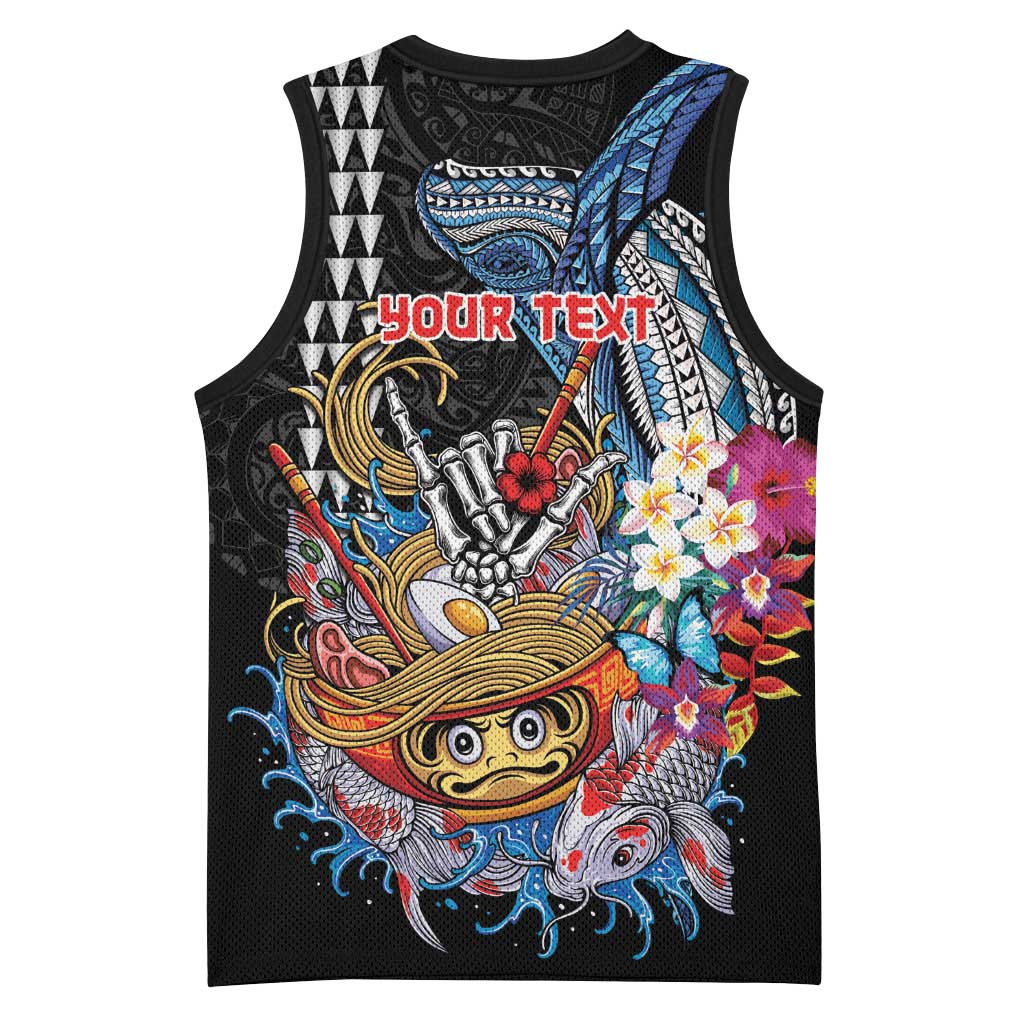 Personalized Japanese Koi Fish Ramen Basketball Jersey Aloha Shark Kakau Pattern LT9 - Polynesian Pride