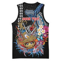 Personalized Japanese Koi Fish Ramen Basketball Jersey Aloha Shark Kakau Pattern LT9 - Polynesian Pride