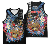 Personalized Japanese Koi Fish Ramen Basketball Jersey Aloha Shark Kakau Pattern LT9 - Polynesian Pride