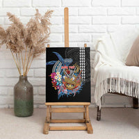 Personalized Japanese Koi Fish Ramen Canvas Wall Art Aloha Shark Kakau Pattern LT9 - Polynesian Pride