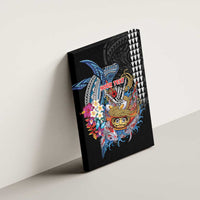 Personalized Japanese Koi Fish Ramen Canvas Wall Art Aloha Shark Kakau Pattern LT9 - Polynesian Pride