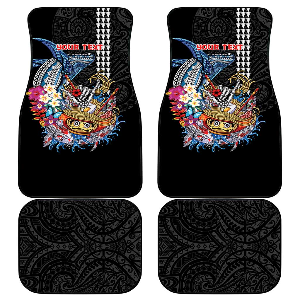 Personalized Japanese Koi Fish Ramen Car Mats Aloha Shark Kakau Pattern LT9 - Polynesian Pride