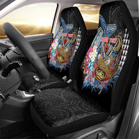 Personalized Japanese Koi Fish Ramen Car Seat Cover Aloha Shark Kakau Pattern LT9 - Polynesian Pride