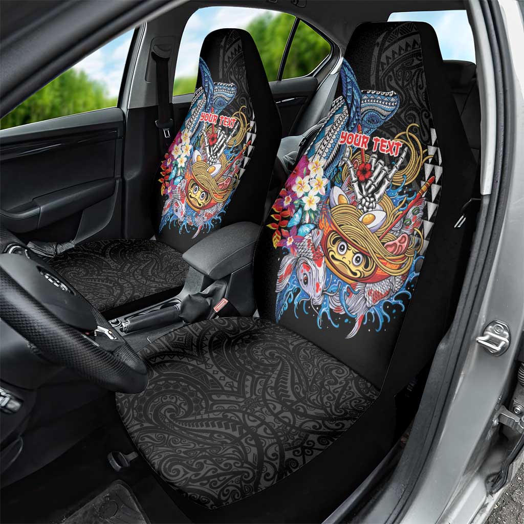 Personalized Japanese Koi Fish Ramen Car Seat Cover Aloha Shark Kakau Pattern LT9 - Polynesian Pride
