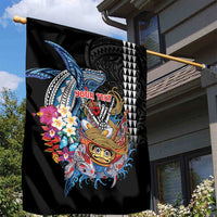 Personalized Japanese Koi Fish Ramen Garden Flag Aloha Shark Kakau Pattern LT9 - Polynesian Pride