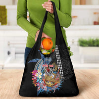 Personalized Japanese Koi Fish Ramen Grocery Bag Aloha Shark Kakau Pattern LT9 - Polynesian Pride