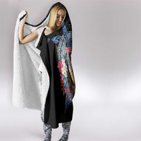 Personalized Japanese Koi Fish Ramen Hooded Blanket Aloha Shark Kakau Pattern LT9 - Polynesian Pride