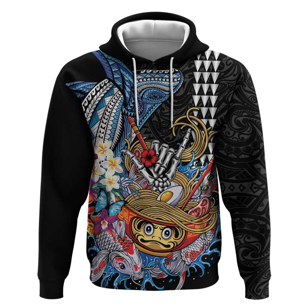 Personalized Japanese Koi Fish Ramen Hoodie Aloha Shark Kakau Pattern
