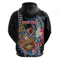 Personalized Japanese Koi Fish Ramen Hoodie Aloha Shark Kakau Pattern