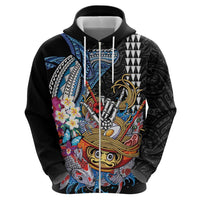 Personalized Japanese Koi Fish Ramen Hoodie Aloha Shark Kakau Pattern