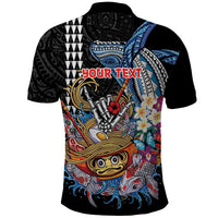 Personalized Japanese Koi Fish Ramen Polo Shirt Aloha Shark Kakau Pattern LT9 - Polynesian Pride