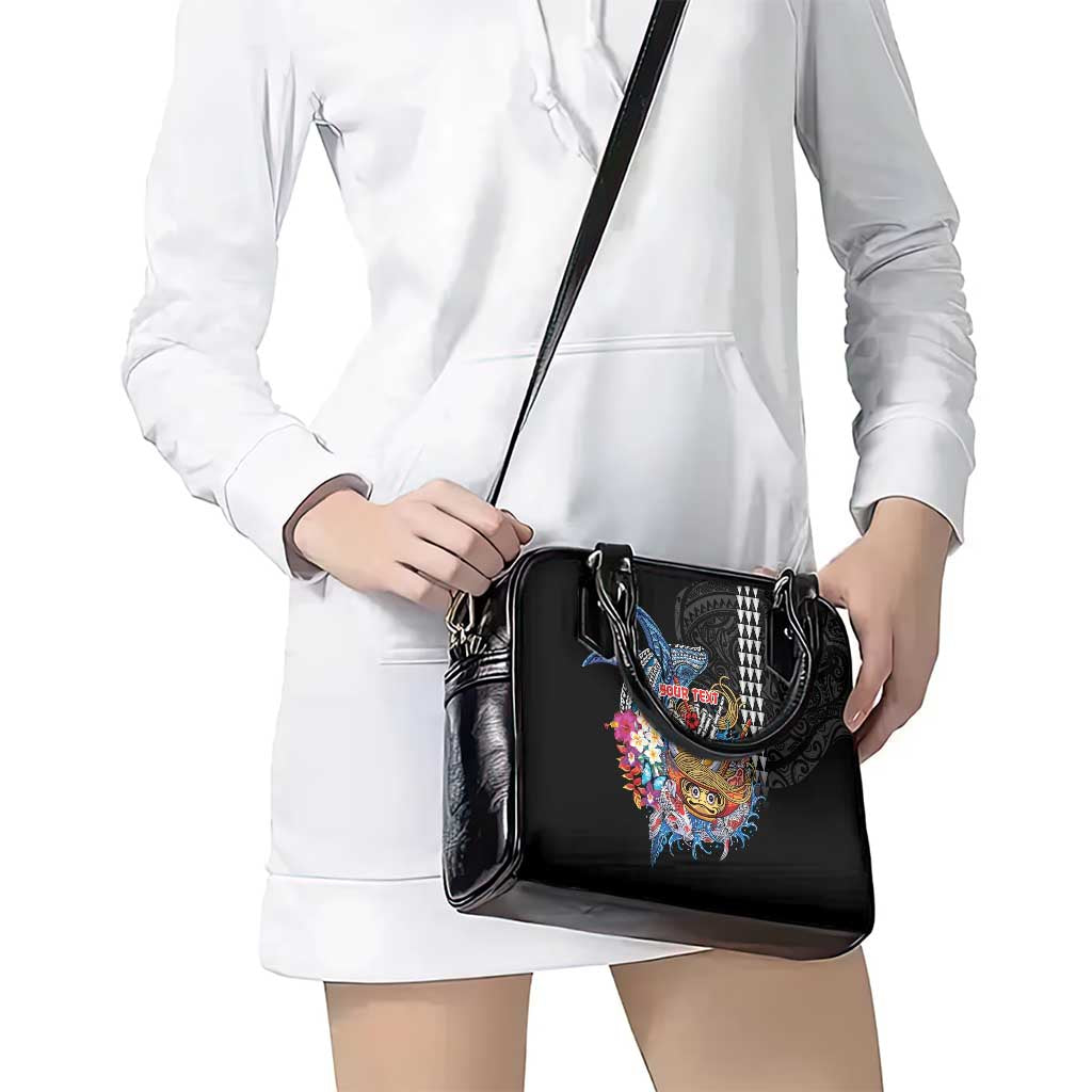 Personalized Japanese Koi Fish Ramen Shoulder Handbag Aloha Shark Kakau Pattern LT9 - Polynesian Pride