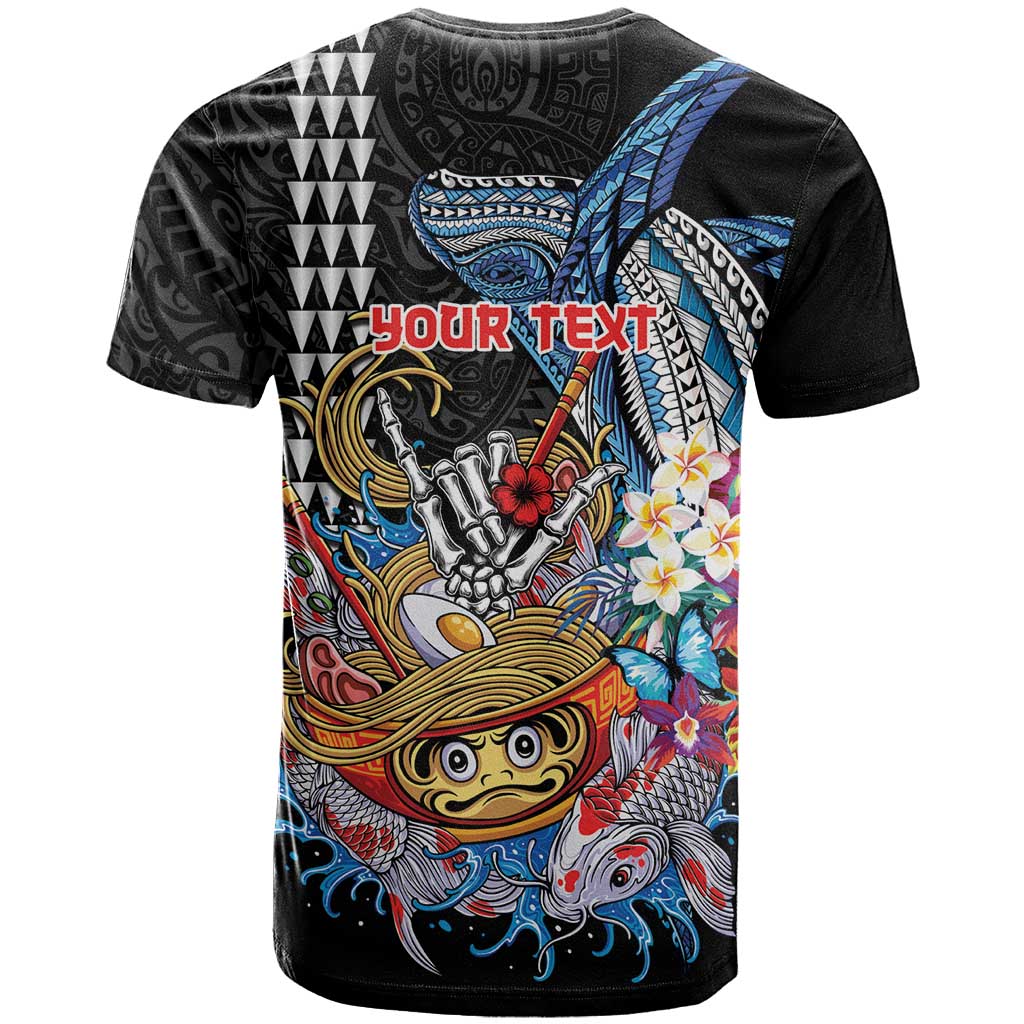 Personalized Japanese Koi Fish Ramen T Shirt Aloha Shark Kakau Pattern LT9 - Polynesian Pride