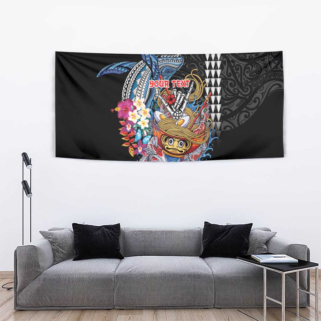 Personalized Japanese Koi Fish Ramen Tapestry Aloha Shark Kakau Pattern LT9 - Polynesian Pride