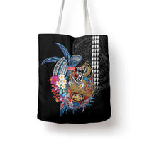 Personalized Japanese Koi Fish Ramen Tote Bag Aloha Shark Kakau Pattern LT9 - Polynesian Pride