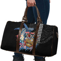 Personalized Japanese Koi Fish Ramen Travel Bag Aloha Shark Kakau Pattern LT9 - Polynesian Pride
