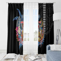 Personalized Japanese Koi Fish Ramen Window Curtain Aloha Shark Kakau Pattern LT9 - Polynesian Pride