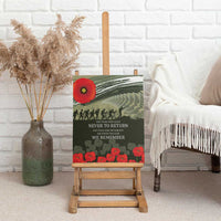 ANZAC Day We Remember Canvas Wall Art Maori Silver Fern Camouflage Motif LT9 - Polynesian Pride