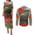 ANZAC Day We Remember Couples Matching Puletasi and Long Sleeve Button Shirt Maori Silver Fern Camouflage Motif