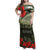 ANZAC Day We Remember Family Matching Off Shoulder Maxi Dress and Hawaiian Shirt Maori Silver Fern Camouflage Motif