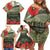 ANZAC Day We Remember Family Matching Off Shoulder Short Dress and Hawaiian Shirt Maori Silver Fern Camouflage Motif