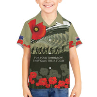 ANZAC Day We Remember Hawaiian Shirt Maori Silver Fern Camouflage Motif LT9 - Polynesian Pride