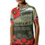 ANZAC Day We Remember Kid Polo Shirt Maori Silver Fern Camouflage Motif