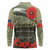 ANZAC Day We Remember Long Sleeve Polo Shirt Maori Silver Fern Camouflage Motif