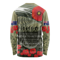 ANZAC Day We Remember Long Sleeve Shirt Maori Silver Fern Camouflage Motif LT9 - Polynesian Pride