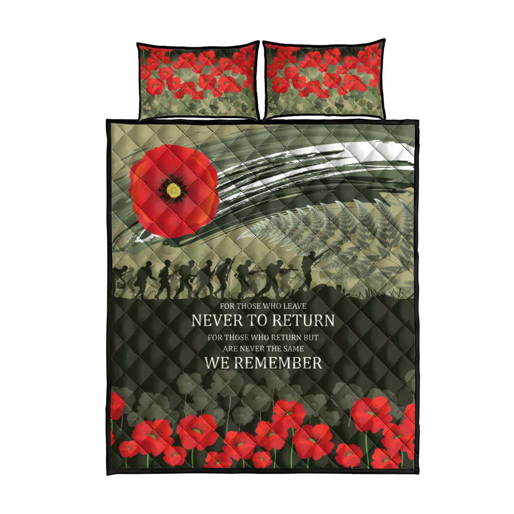 ANZAC Day We Remember Quilt Bed Set Maori Silver Fern Camouflage Motif LT9 - Polynesian Pride