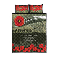ANZAC Day We Remember Quilt Bed Set Maori Silver Fern Camouflage Motif LT9 - Polynesian Pride