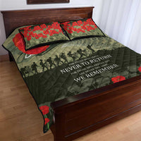 ANZAC Day We Remember Quilt Bed Set Maori Silver Fern Camouflage Motif LT9 - Polynesian Pride