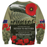 ANZAC Day We Remember Sweatshirt Maori Silver Fern Camouflage Motif LT9 - Polynesian Pride