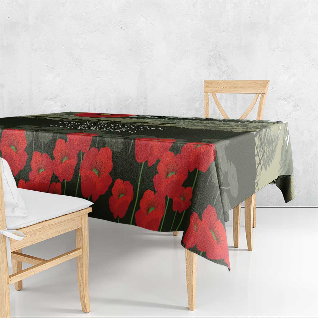 ANZAC Day We Remember Tablecloth Maori Silver Fern Camouflage Motif LT9 - Polynesian Pride
