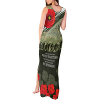 ANZAC Day We Remember Tank Maxi Dress Maori Silver Fern Camouflage Motif LT9 - Polynesian Pride
