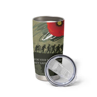 ANZAC Day We Remember Tumbler Cup Maori Silver Fern Camouflage Motif LT9 - Polynesian Pride